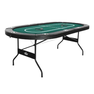 שולחן פוקר אליפטי מתקפל 213 ס"מ HOT HAND POKER בצבע ירוק סופרליג